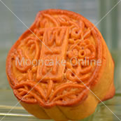 单黄白莲蓉月饼 White Lotus Paste Mooncake with Single Yolk