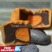 单黄豆沙 Red Bean Paste Mooncake with 1 Yolk