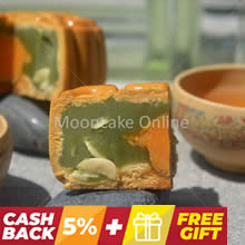 单黄翡翠 Pandan Lotus Paste Mooncake with 1 Yolk 