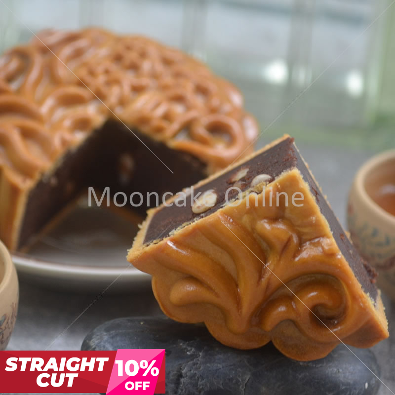 玫瑰豆沙 Red Bean Paste Mooncake [Straight Cut]