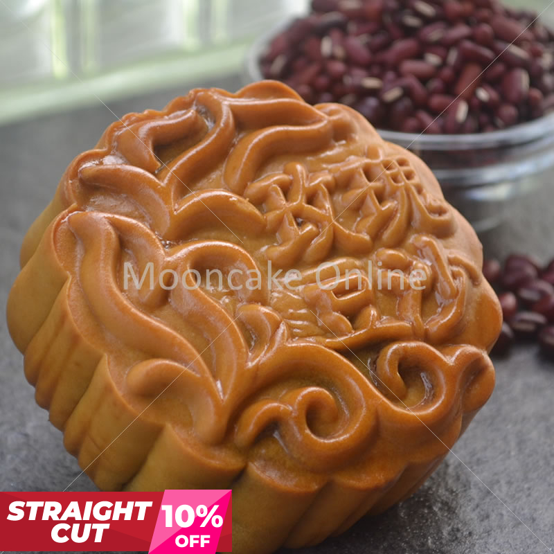 玫瑰豆沙 Red Bean Paste Mooncake [Straight Cut]